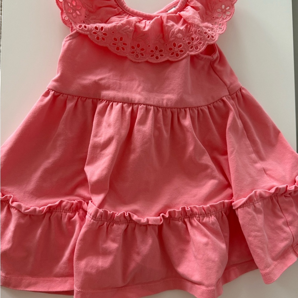 Janie and Jack Eyelet Pink Baby Dress